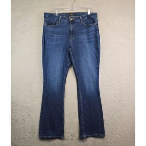 Lee Jeans Womens 18 Dark Wash High‎ Rise Blue Denim American Classic Cowgirl